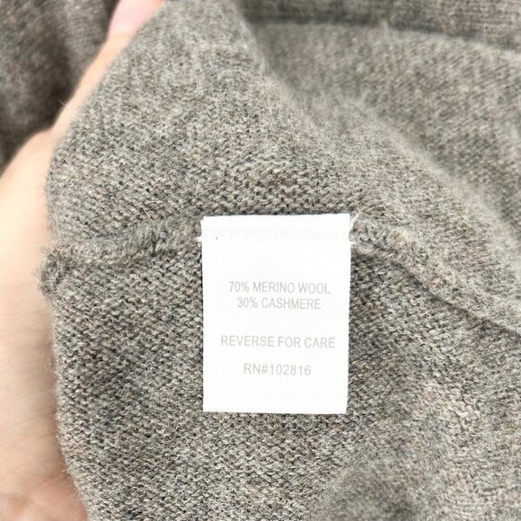 Garnet Hill Merino Wool/Cashmere Blend Oversized Turtleneck Sweater with Pockets - Picture 5 of 8